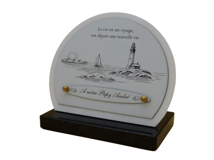 Plaque funéraire Mer demi-lune – Image 8