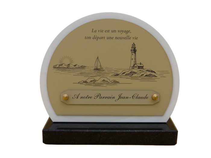 Plaque funéraire Mer demi-lune – Image 3