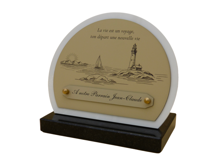 Plaque funéraire Mer demi-lune – Image 4