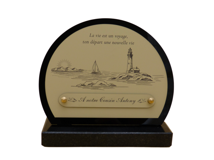 Plaque funéraire Mer demi-lune – Image 5